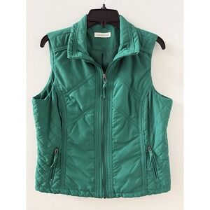 Coldwater Creek Women's Green Quilted Vest Size Medium